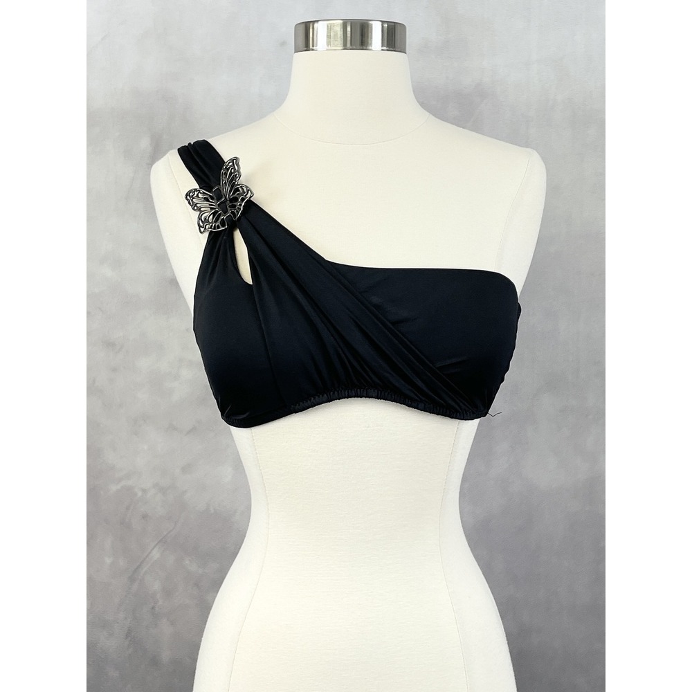 BECCA Butterfly Bikini Top Size Small One Shoulder Festival Whimsy Swim Beach